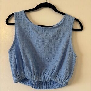 Blue Cropped Tank
